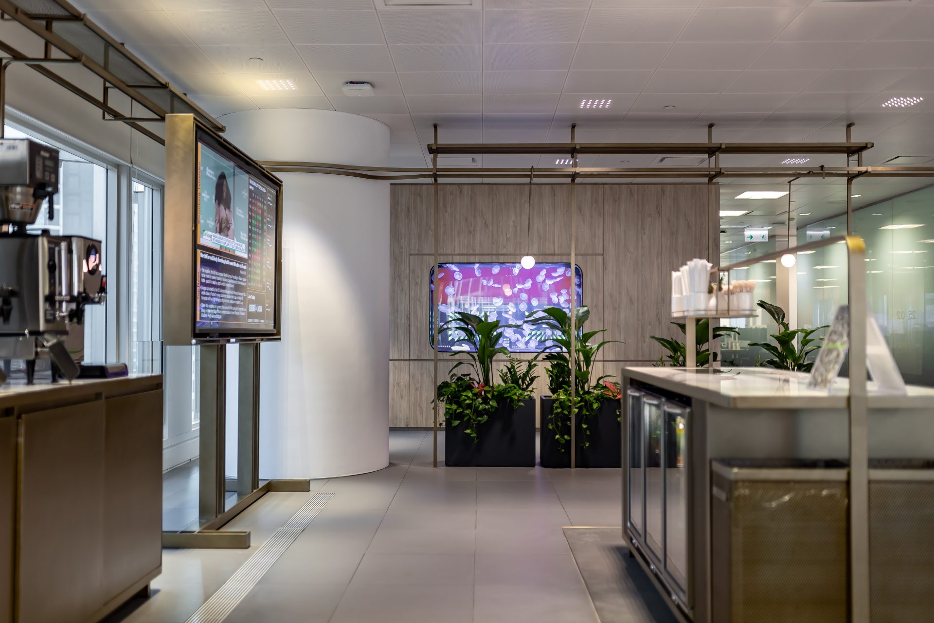 Bloomberg pantry and meeting-room feature wall | Official completion photographs